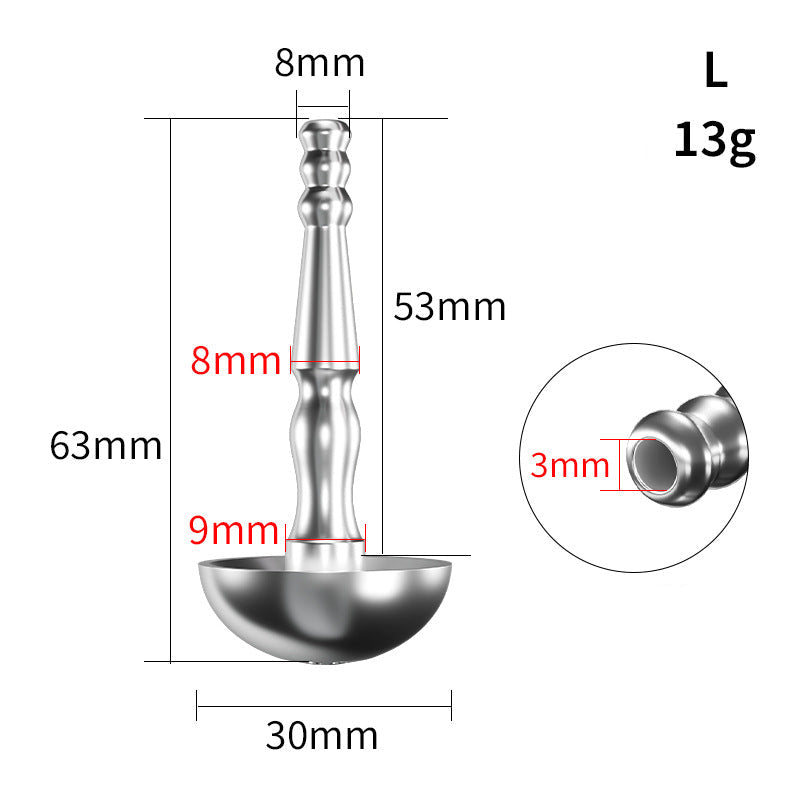6.3cm Holle RVS BDSM Penis Plug