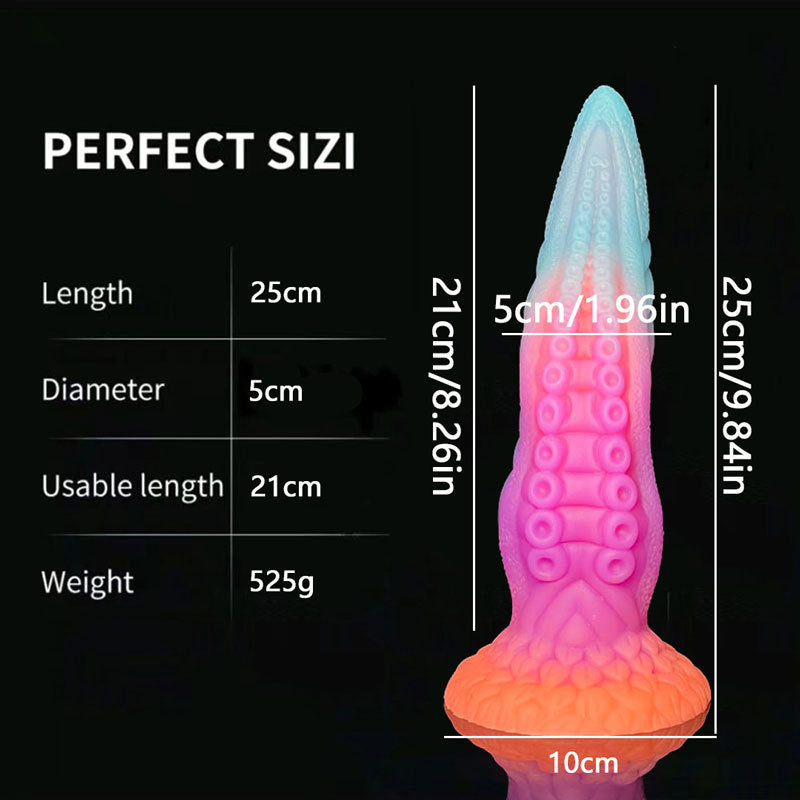 Lichtgevende Tenticle Dildo 25cm Met Octopus Design
