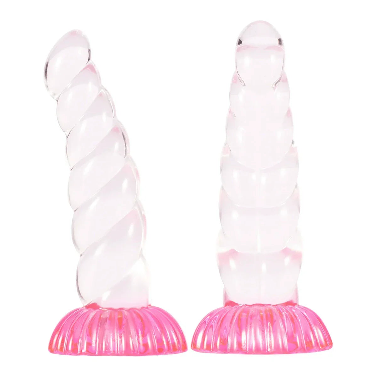 Clear Unicorn Ribbed Buttplug Fantasy Toy