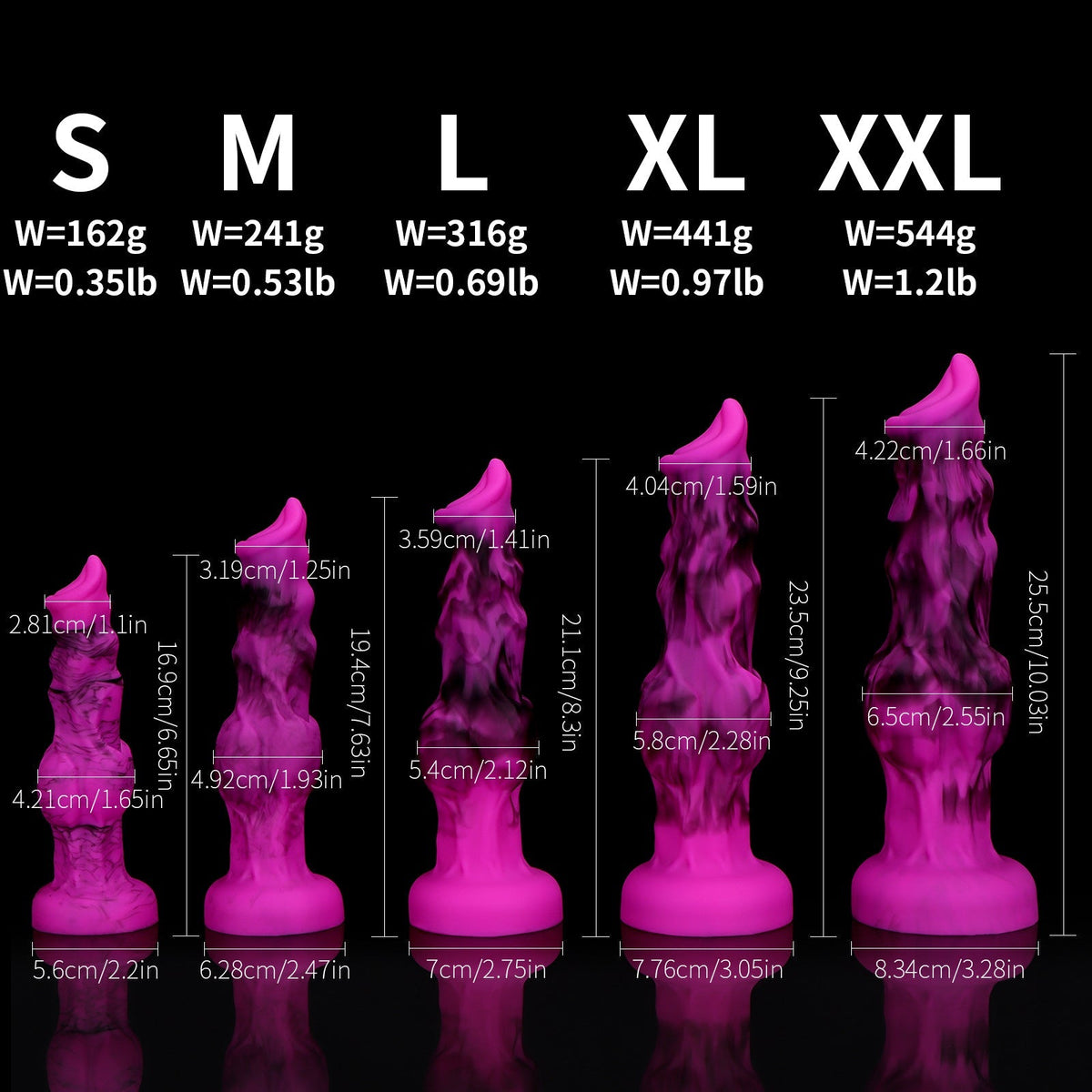 Paarse Zachte Wolf Knotdildo Met Zuignap