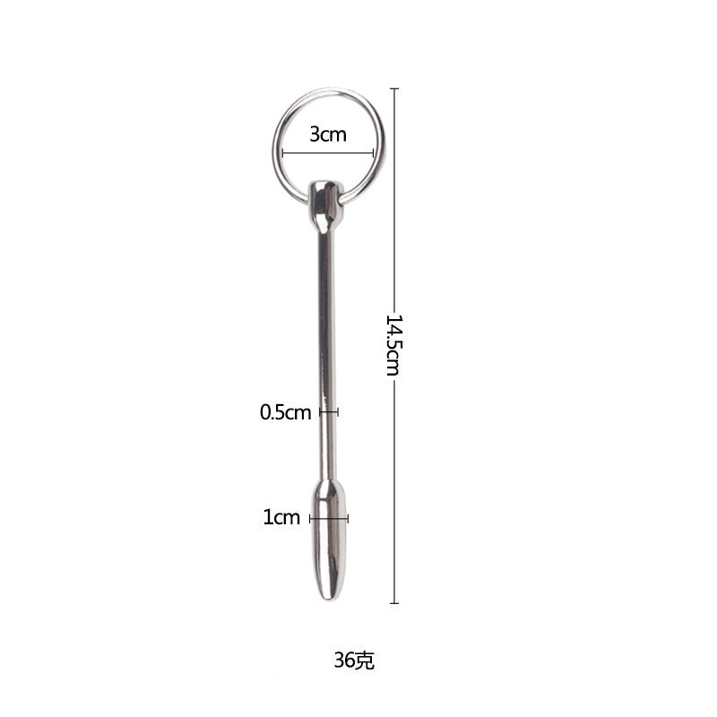 14.5cm RVS Penile Sound Met Trekring