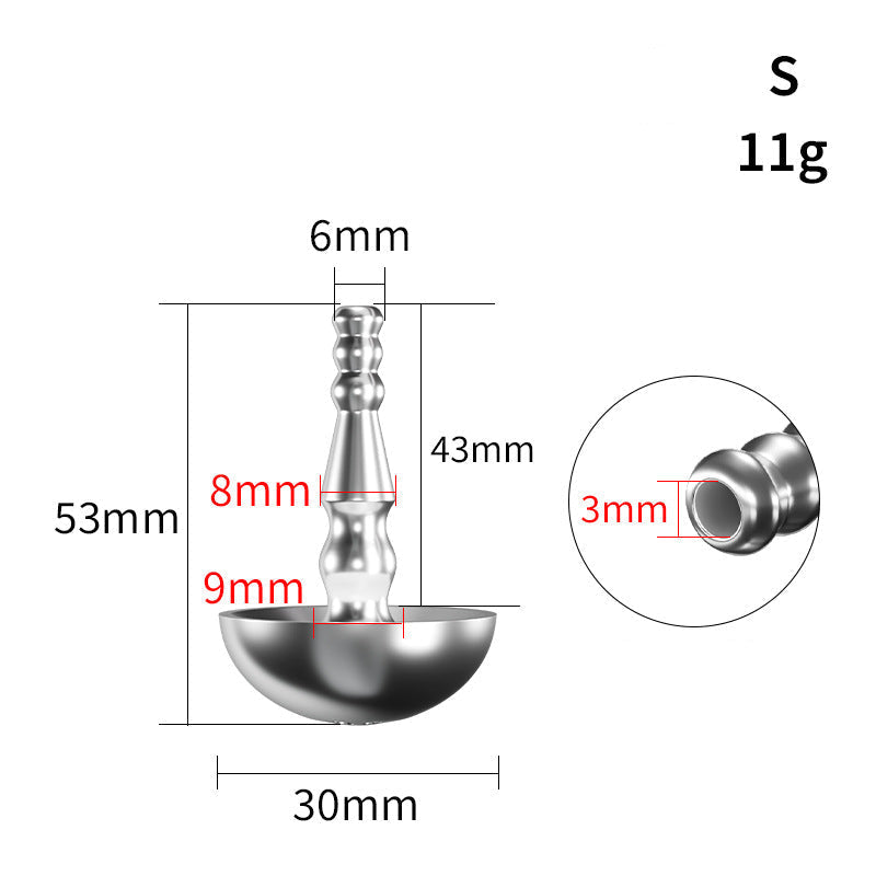 6.3cm Holle RVS BDSM Penis Plug