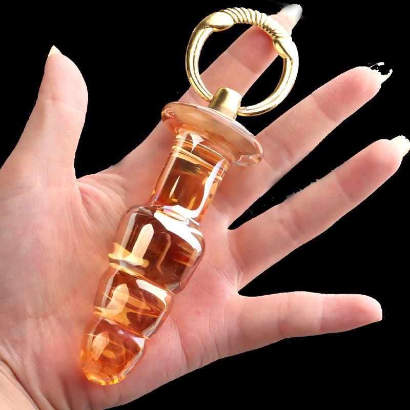 Gouden Glazen Buttplug Set voor Beginnende Gebruikers