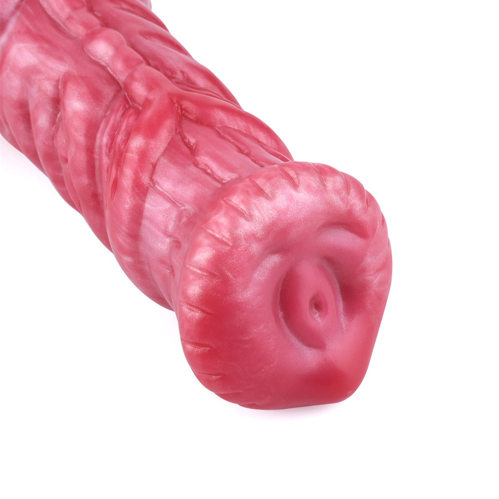 33cm Grote Roze Siliconen Dog Knot Dildo