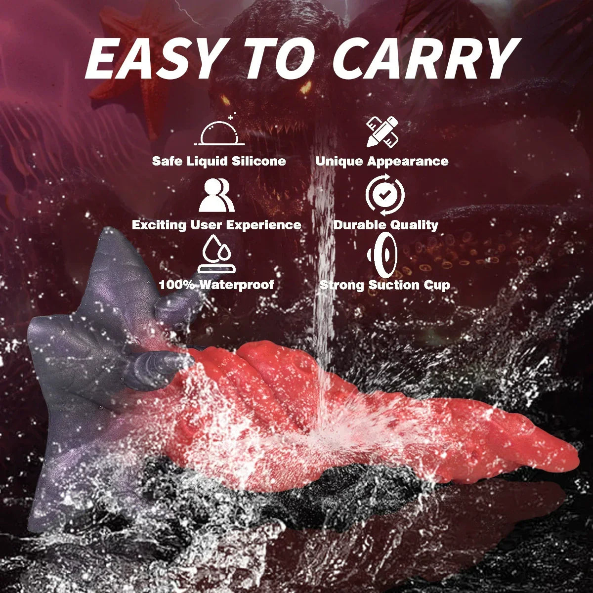 23 cm Octopus Tentakel Monsterdildo met Zuignap