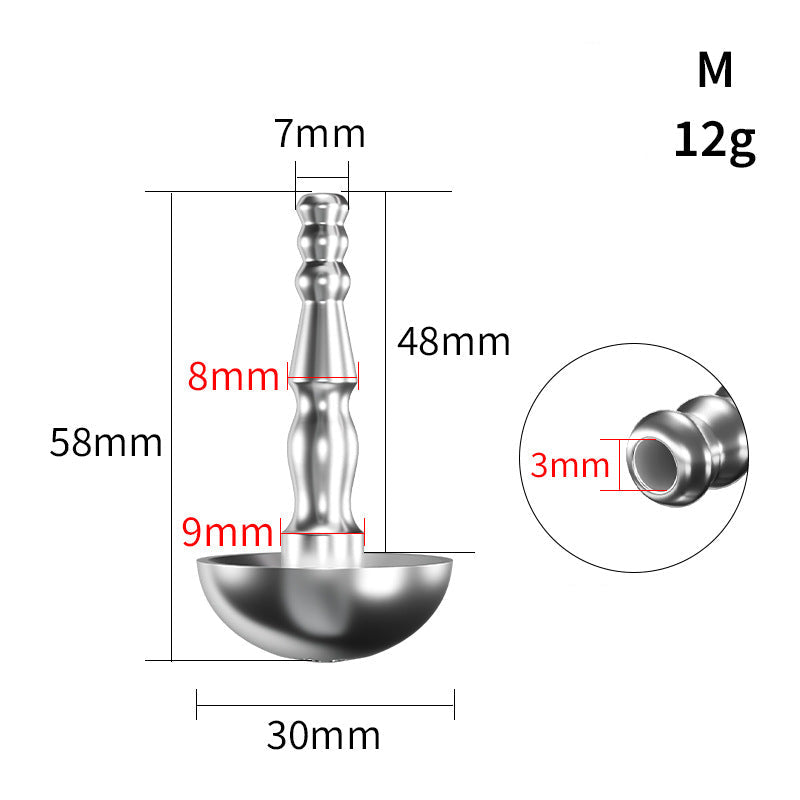 6.3cm Holle RVS BDSM Penis Plug