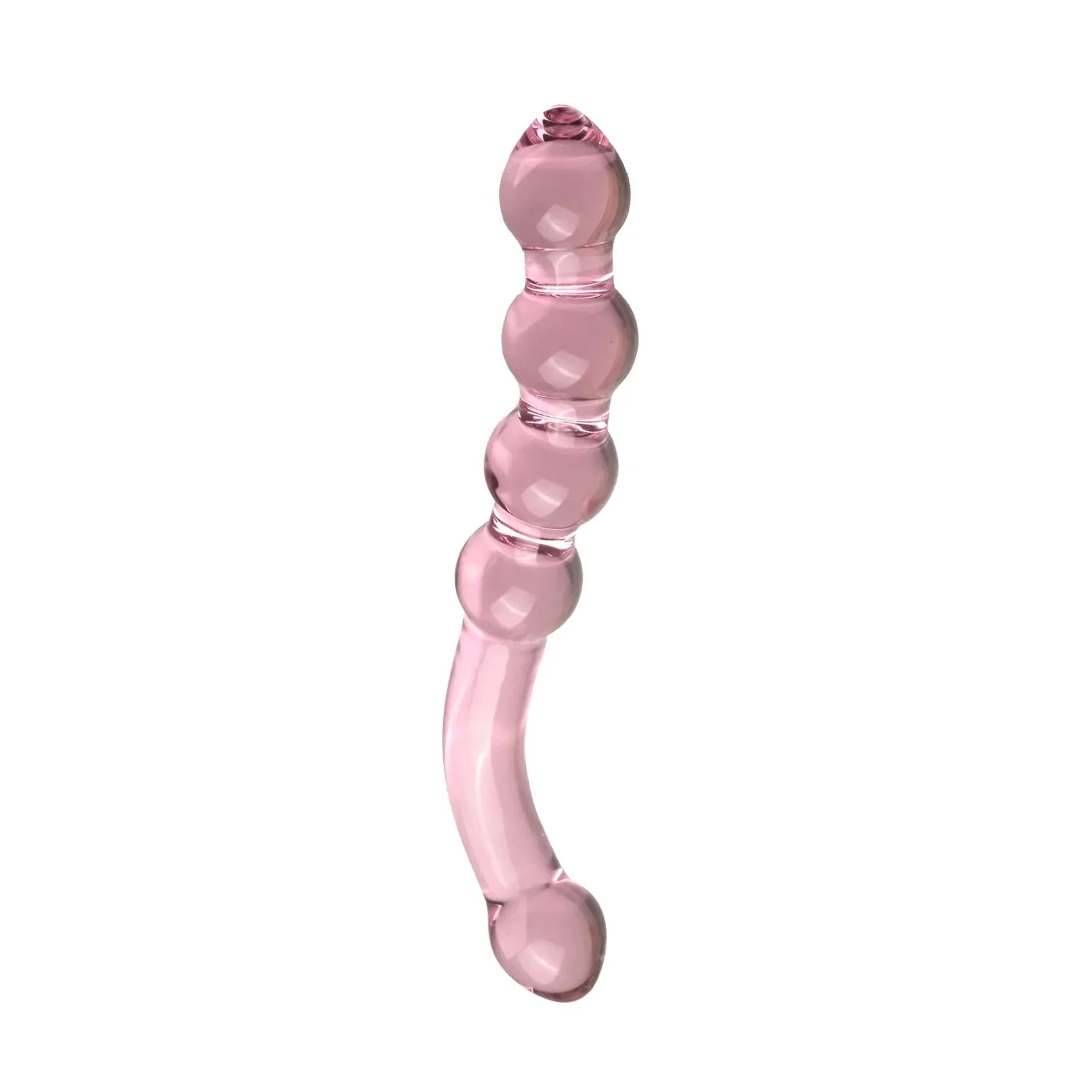 Pink Kralen G-spot Stimulator Glazen Dildo
