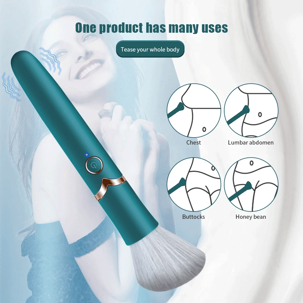 Small Vibrator Makeup Brush Met Discreet Formaat