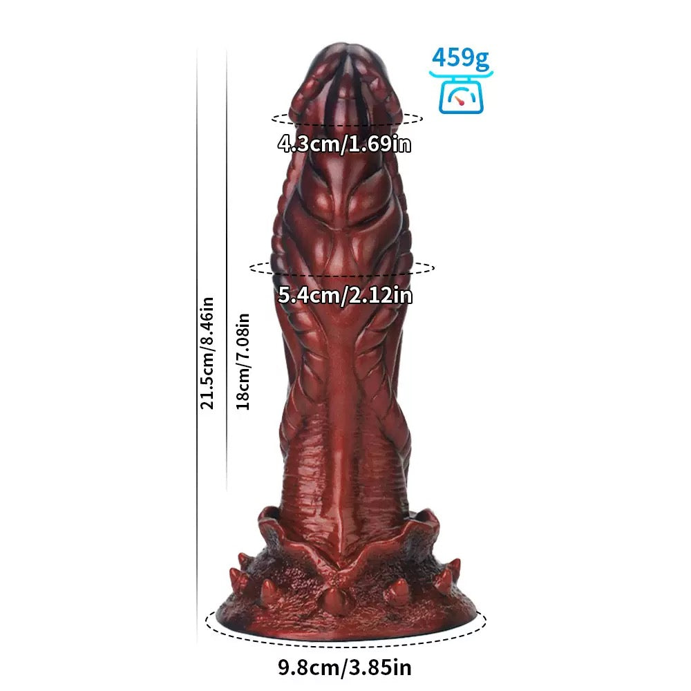 Rode Monsterdildo Met Textuur En Zuignap