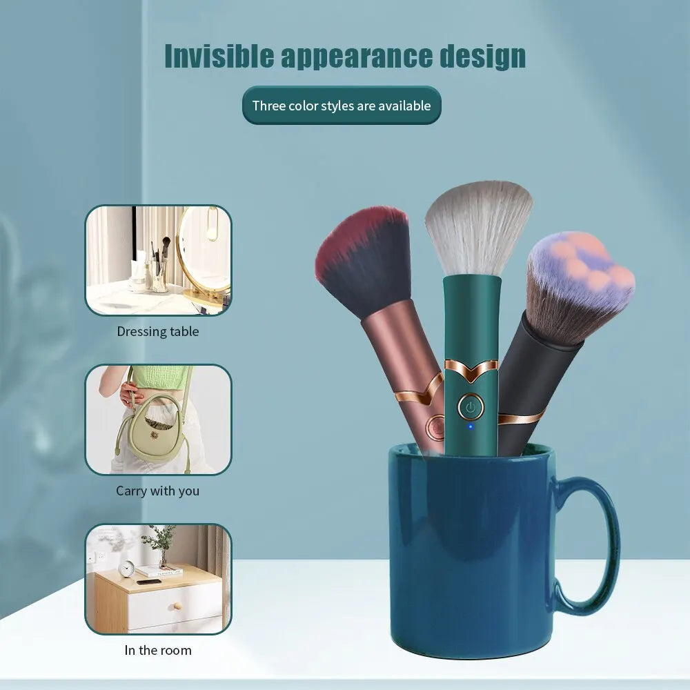 Small Vibrator Makeup Brush Met Discreet Formaat