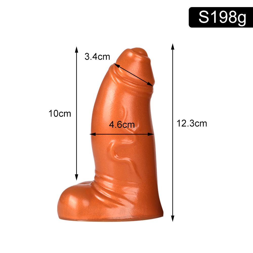 14cm Small Bruin Voorhuid Dikke Dildo