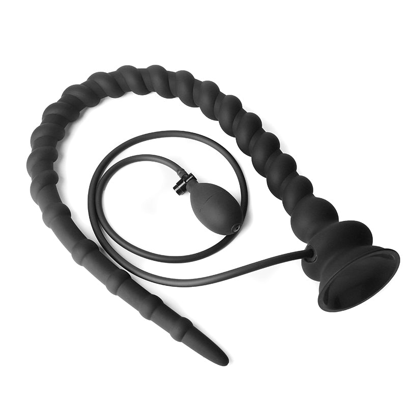 88cm Zwarte Extra Lange Inflatable Anal Plug