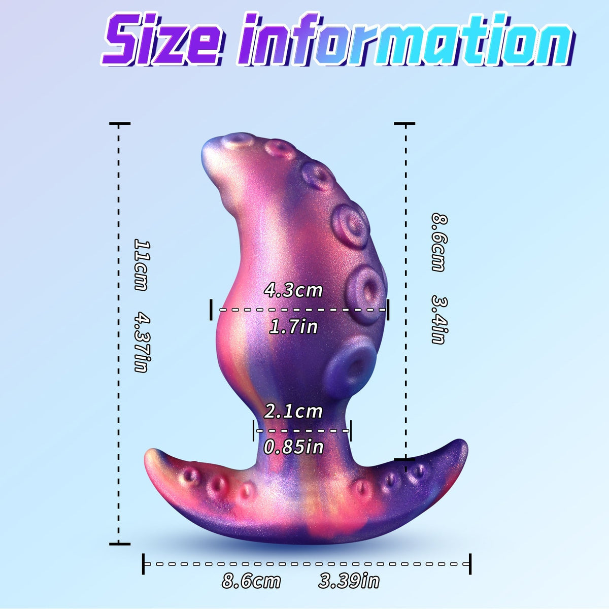 Paars Tentakel Dildo Anaal Plug Fantasy
