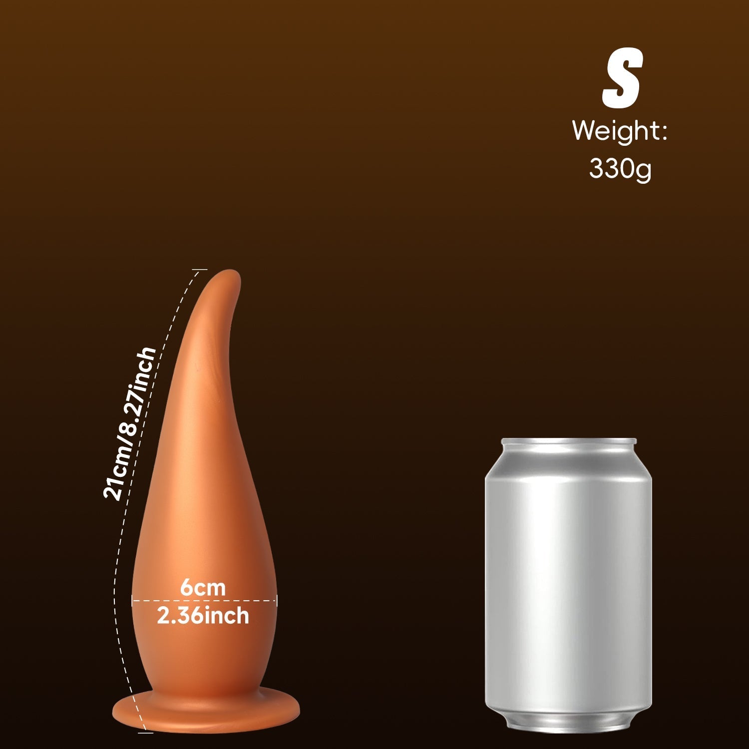 Gouden Siliconen Grote P-Spot Buttplug