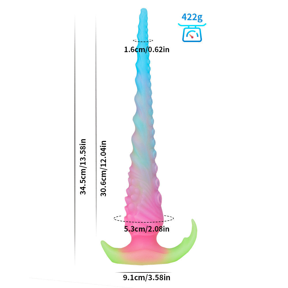 Lichtgevende Lange Fantasy Tenticle Anal Dildo