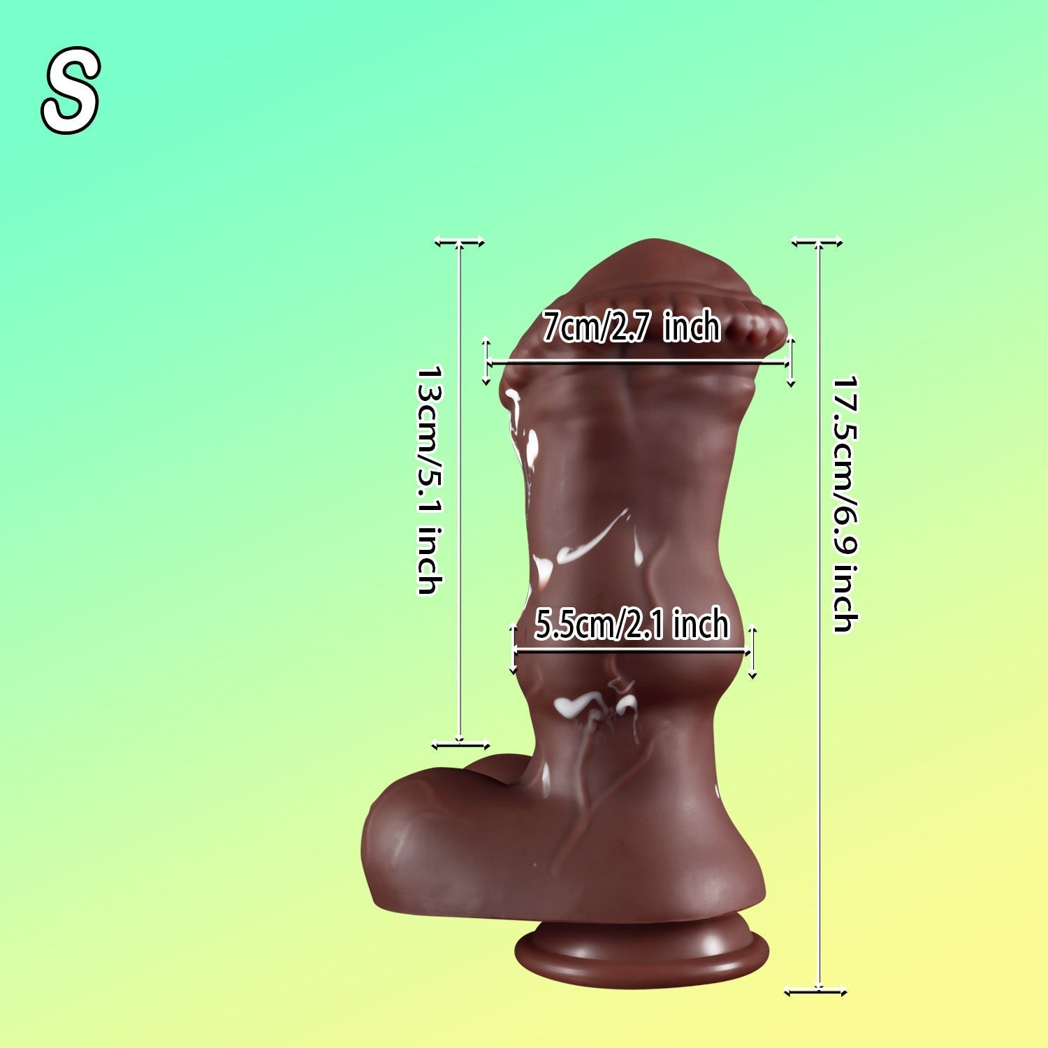 Bruine Dikke Horse Peniss Fantasy Dildos