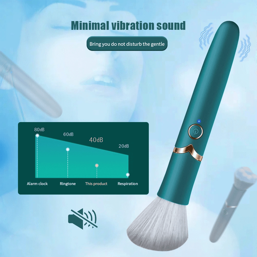 Small Vibrator Makeup Brush Met Discreet Formaat