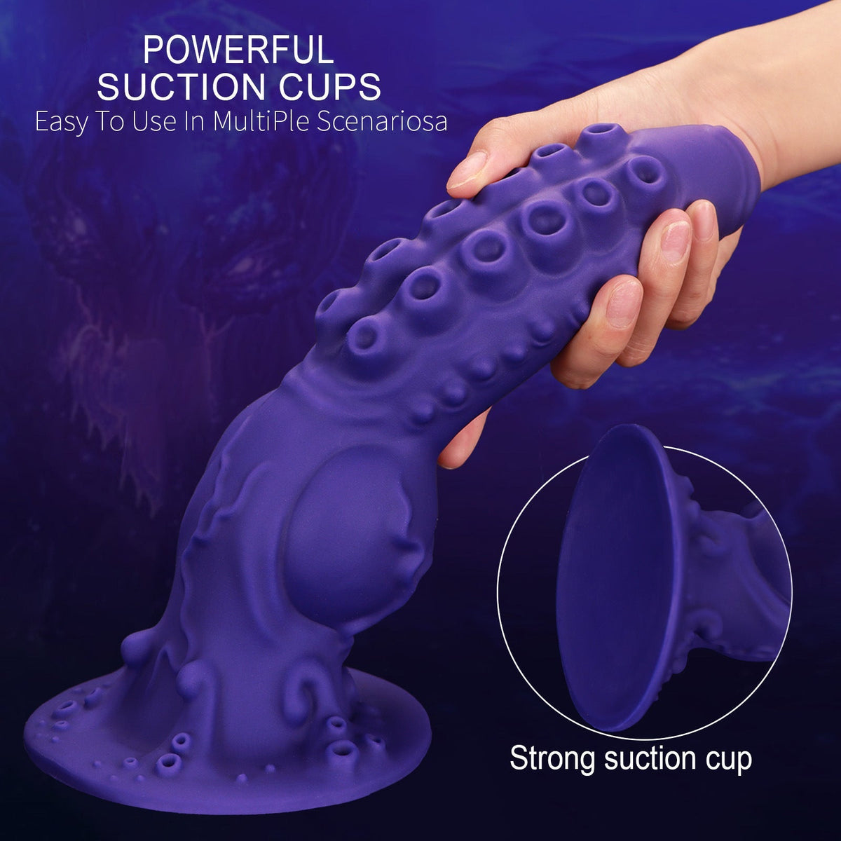 Paarse Octopus Knot Tenticle Dildo Met Textured