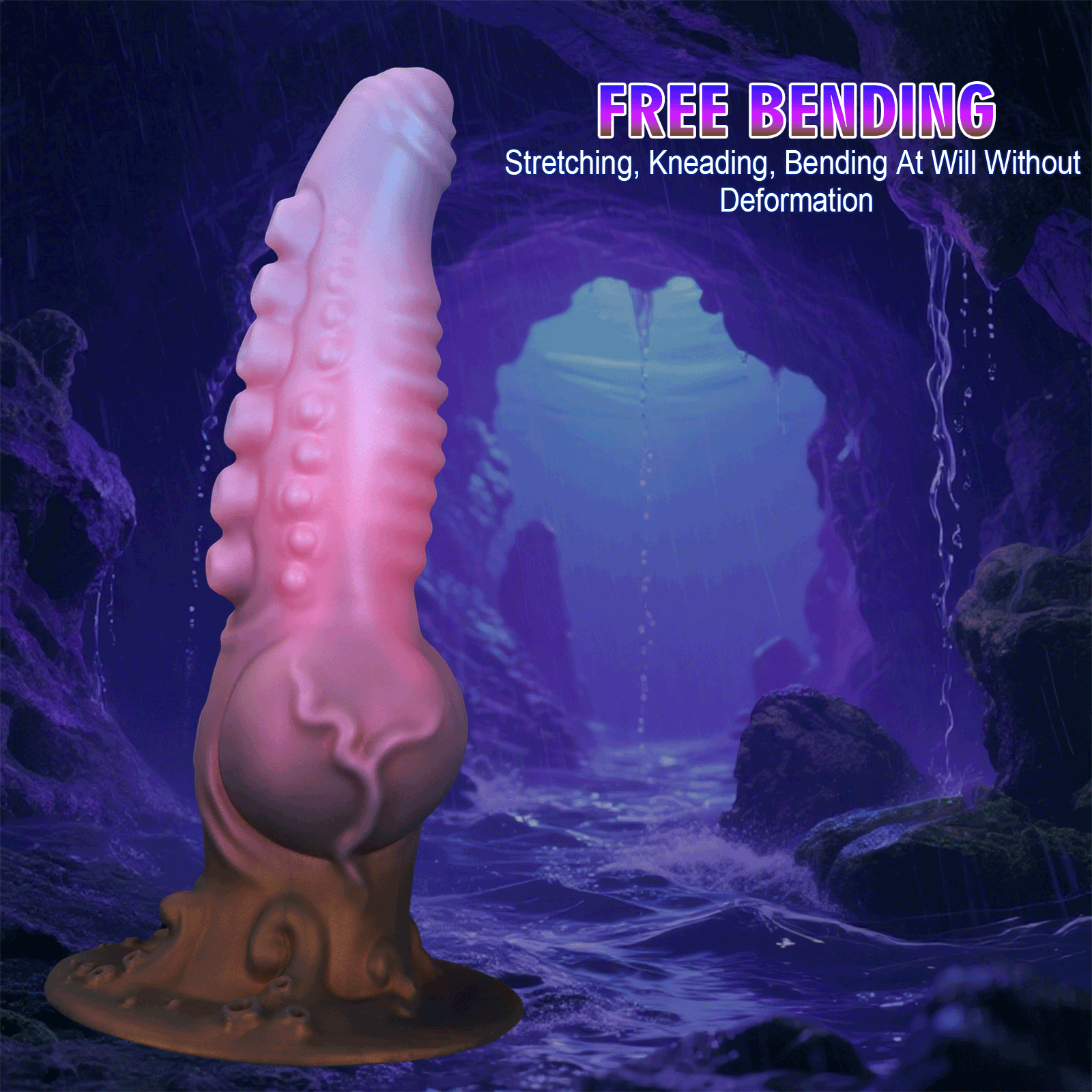 Roze Octopus Knot Tenticle Dildo Met Getextureerd