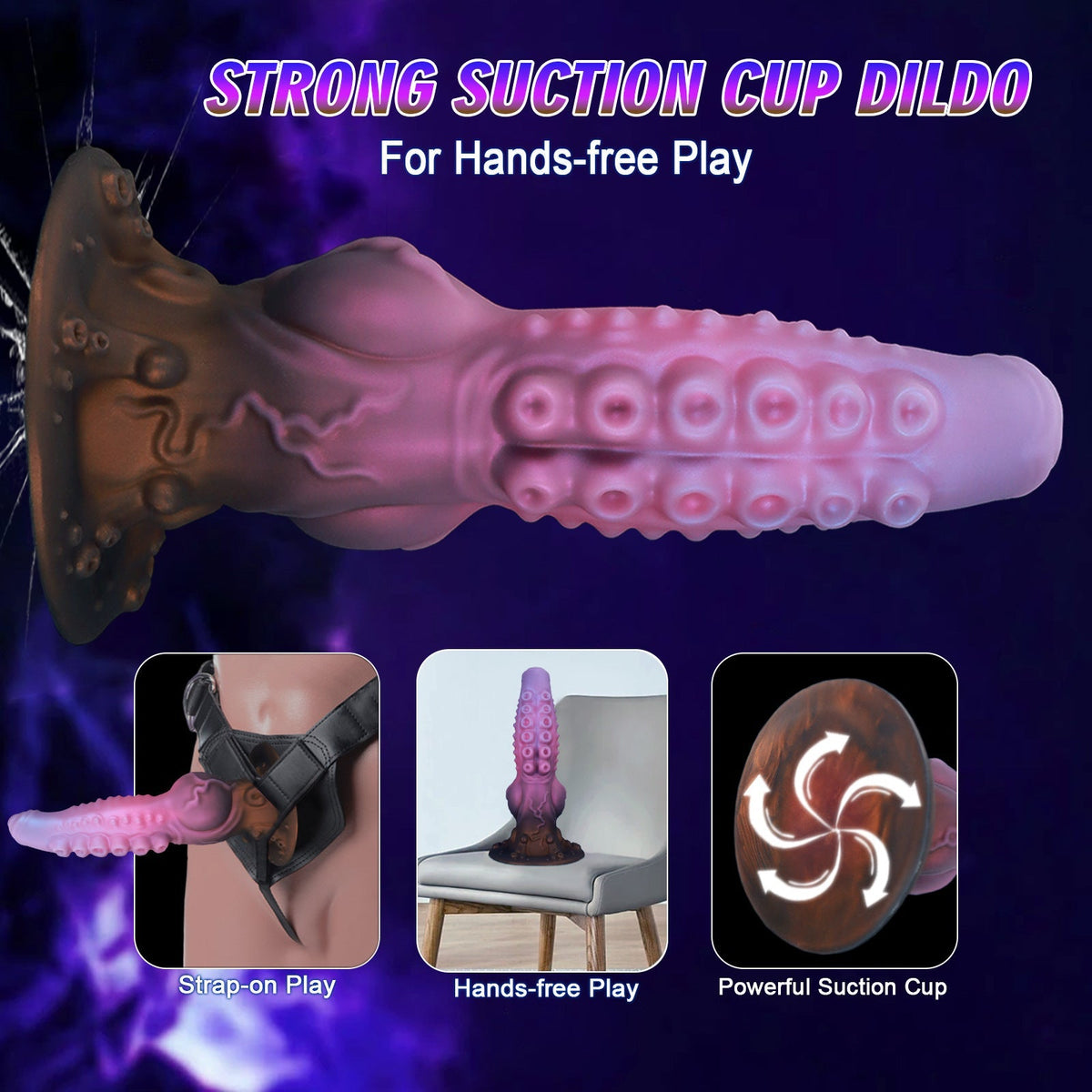 Roze Octopus Knot Tenticle Dildo Met Getextureerd