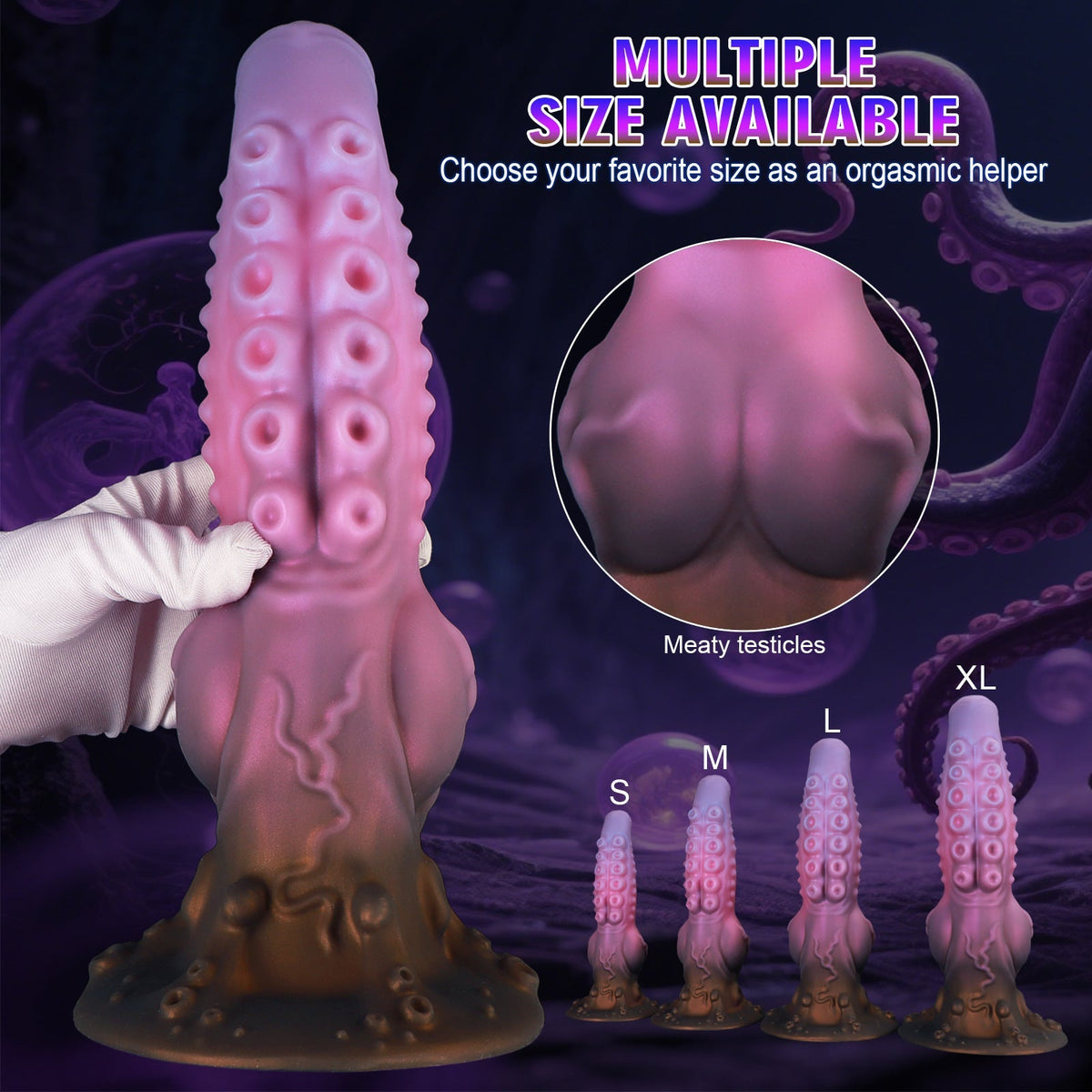 Roze Octopus Knot Tenticle Dildo Met Getextureerd