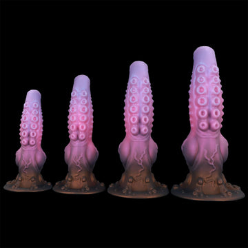 Roze Octopus Knot Tenticle Dildo Met Getextureerd