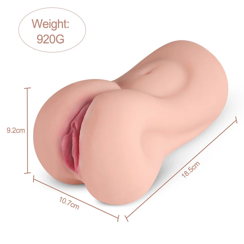 Roze Vibrerende Kunstvagina Met Zachte Kleine Schaamlippen