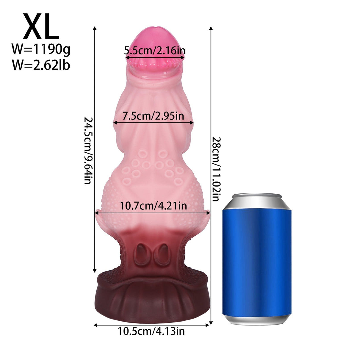 Roze Grote Buttplug Met Fantasy Knot