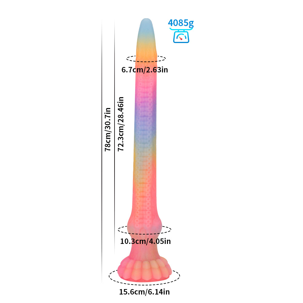 78 cm Lichtgevende Fantasy XXL Tenticle Dildo