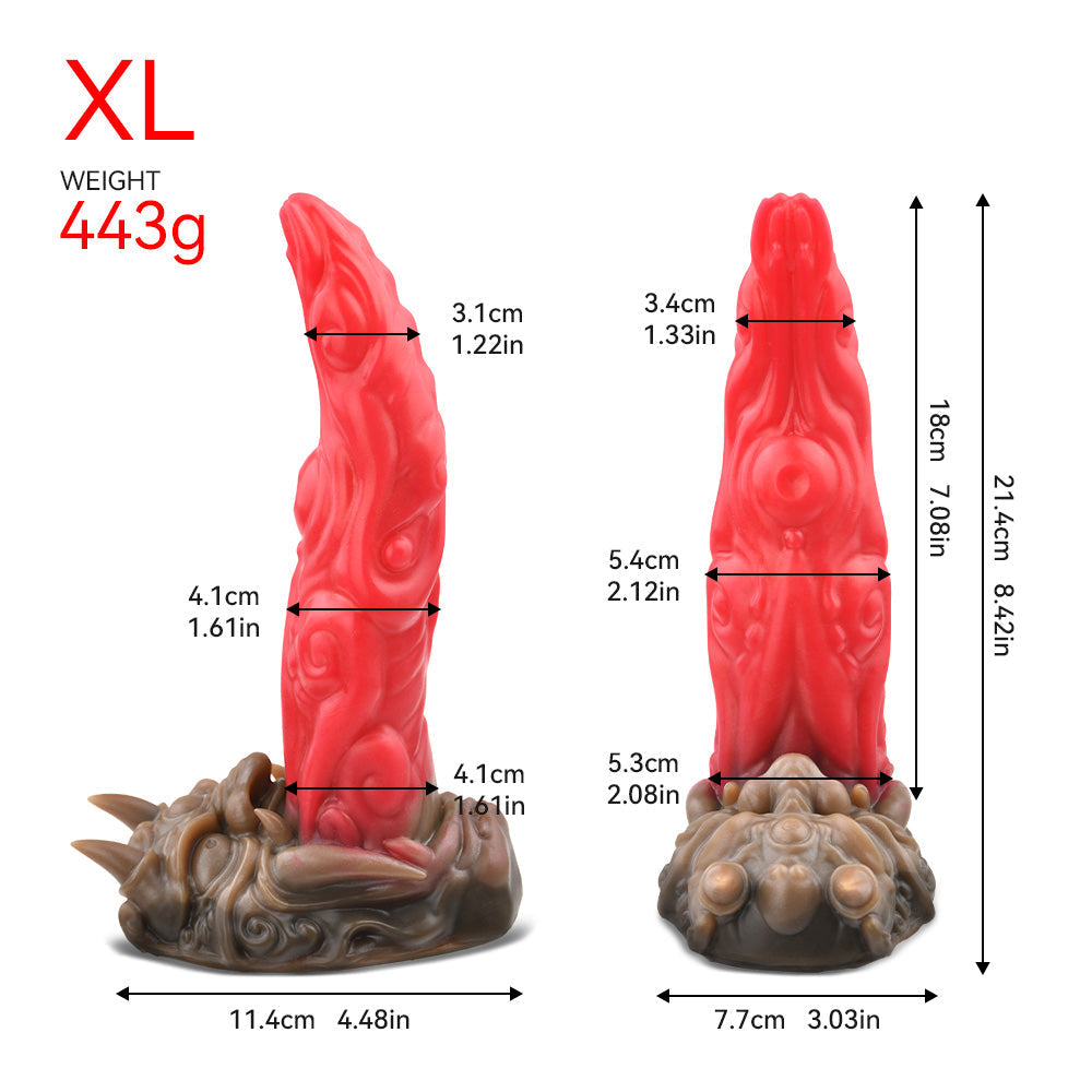 Demonentanden Curved  Fantasy Monster Dildo