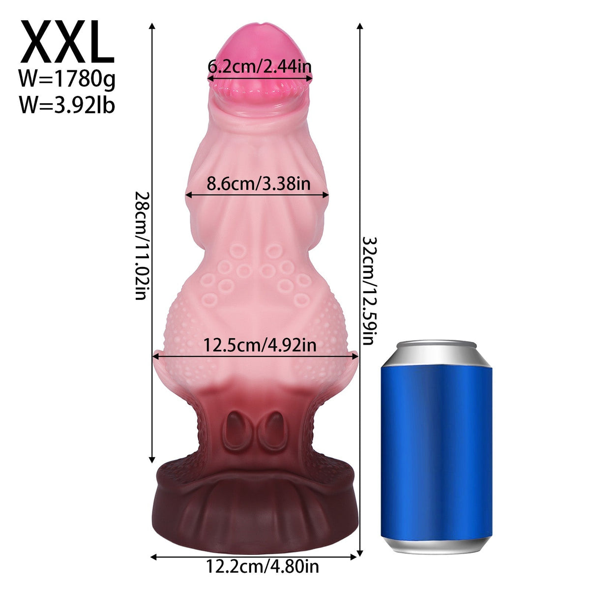 Roze Grote Buttplug Met Fantasy Knot