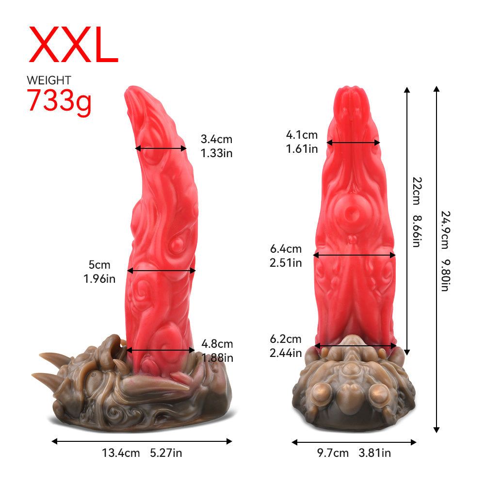 Demonentanden Curved  Fantasy Monster Dildo