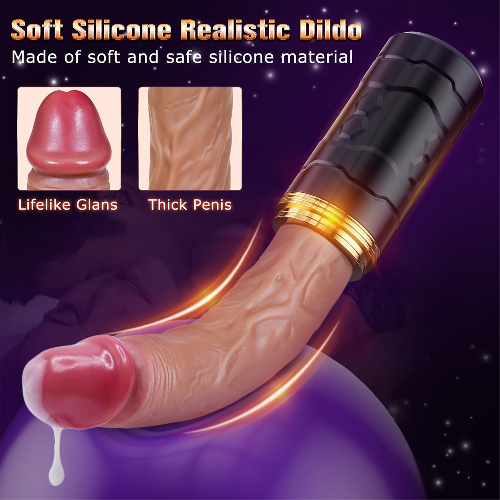Black Realistic Stotende Dildo Met Afstandsbediening
