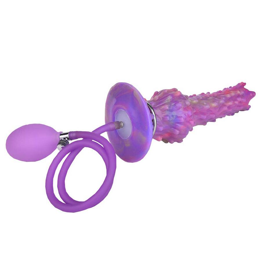 23cm Lichtgevende Silicone Dildo Met Alien Eierfunctie