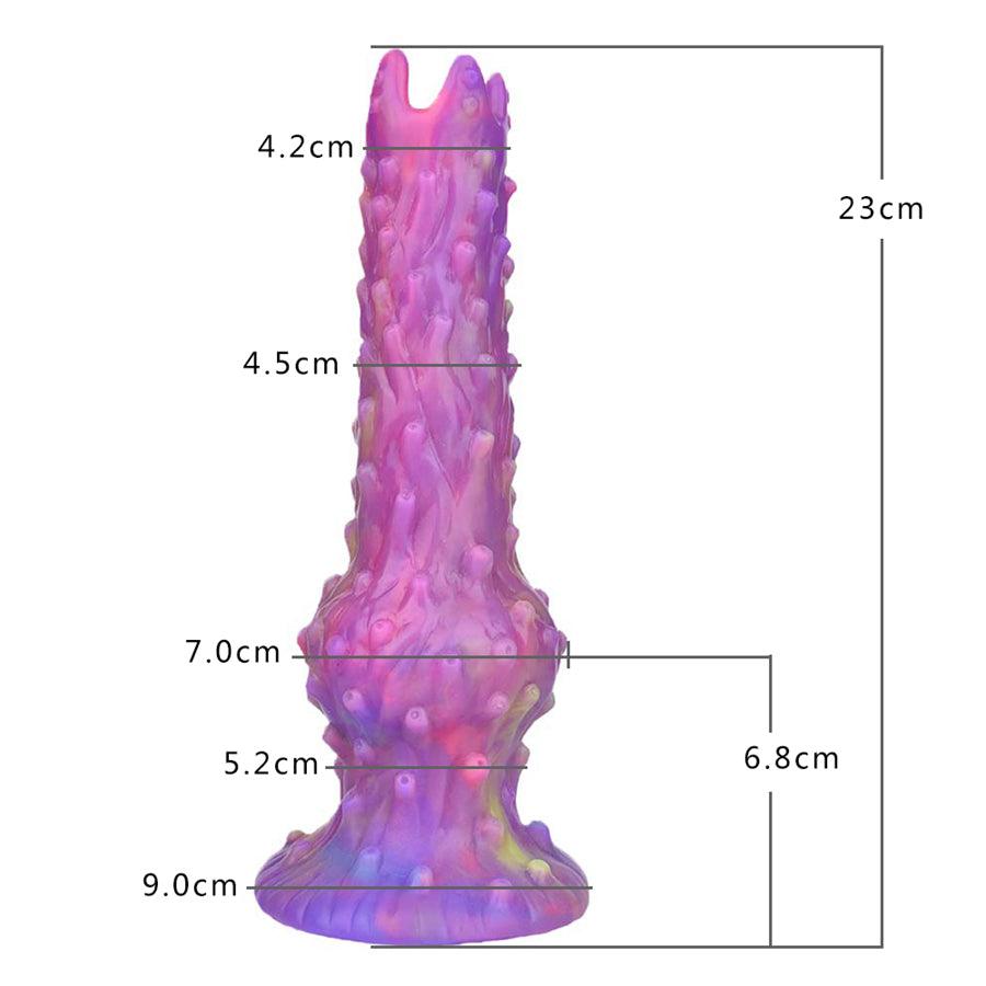 23cm Lichtgevende Silicone Dildo Met Alien Eierfunctie