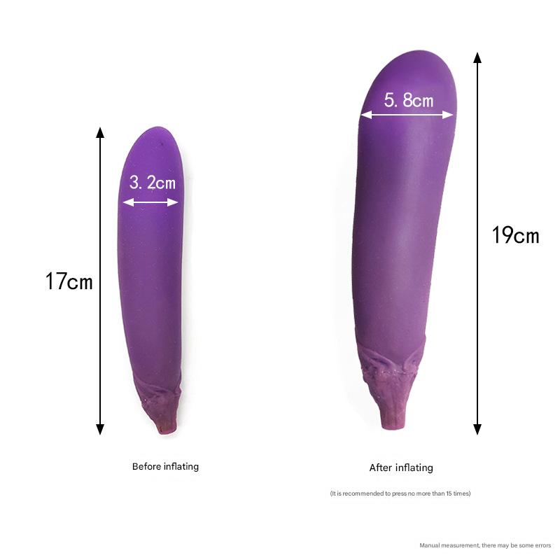 Paarse Aubergine Inflatable Plug Met Silicone