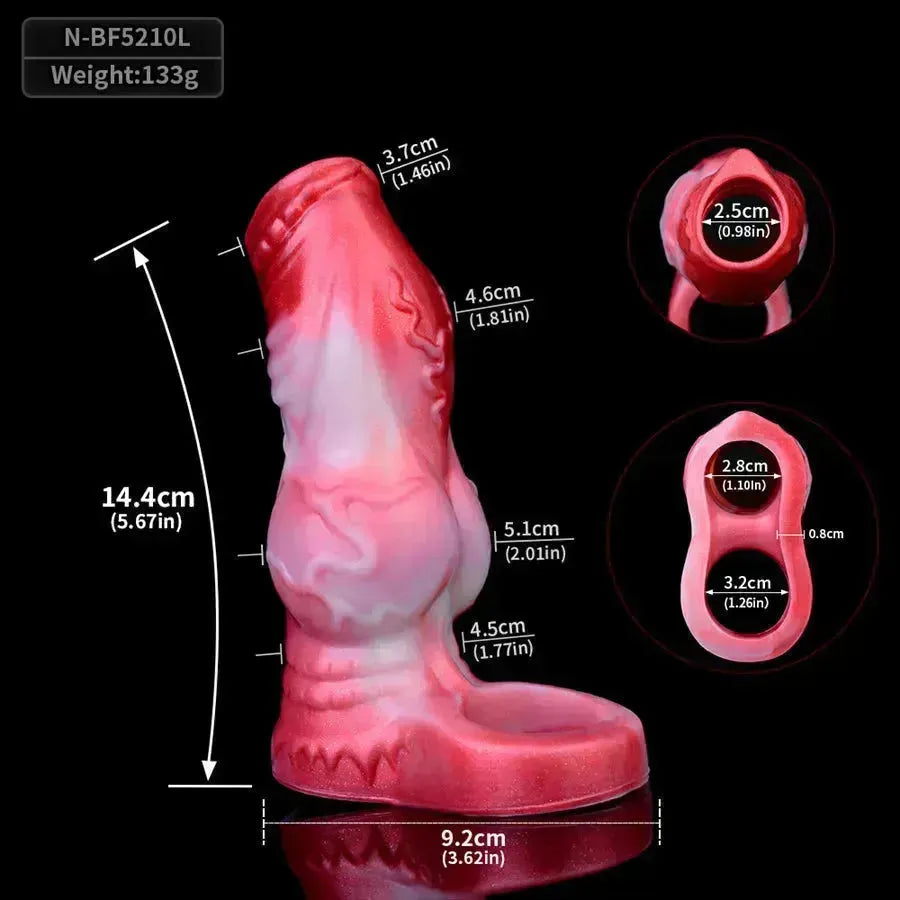 Dog Knot Penis Extender Sleeve 14cm