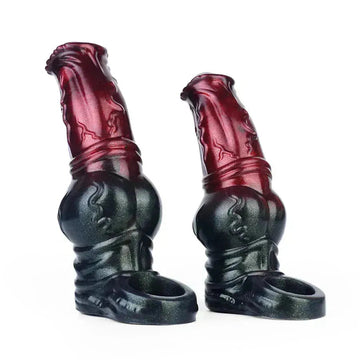 Siliconen Penis Sleeve Paarden Design Met Knoop