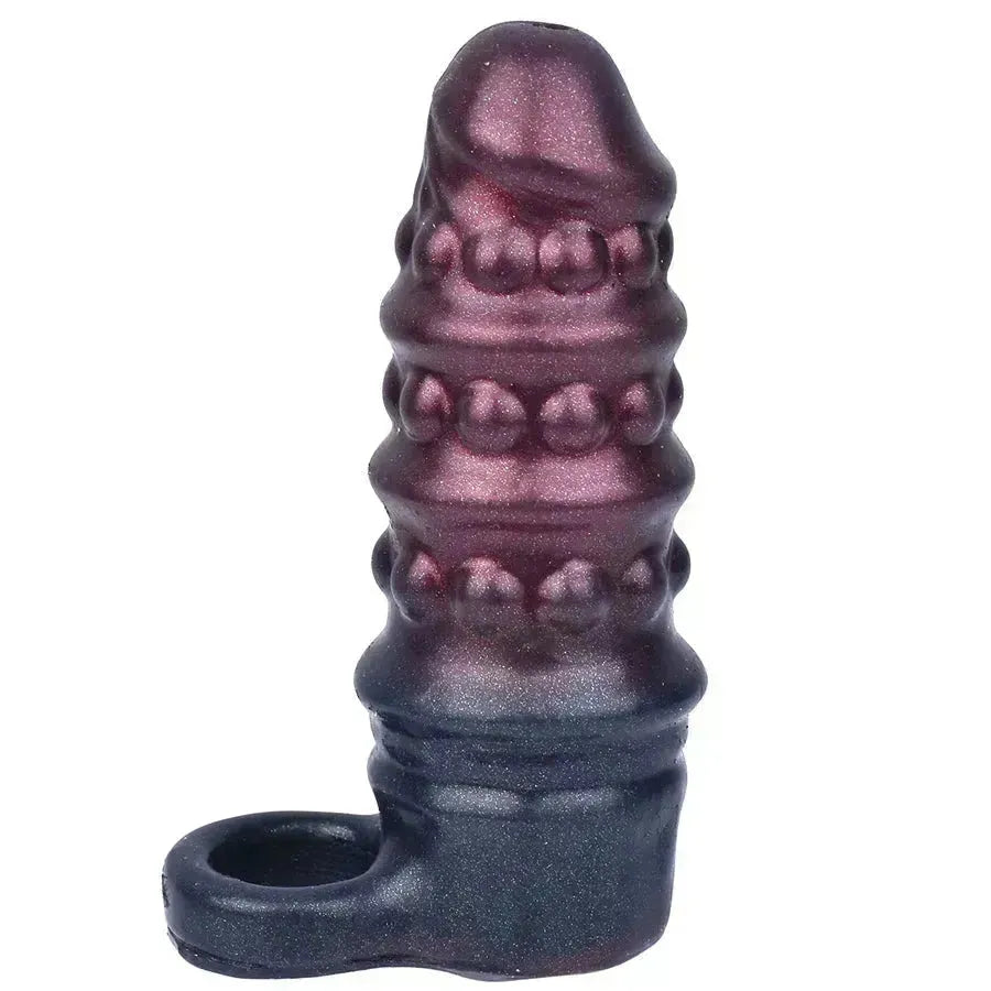 Realistic Ribbed Silicone Penis Sleeve 15cm