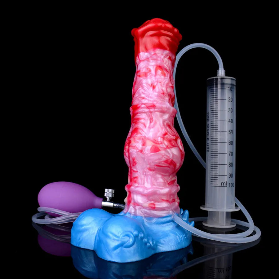 20cm Opblaasbare Horse Knot Squirtingdildo