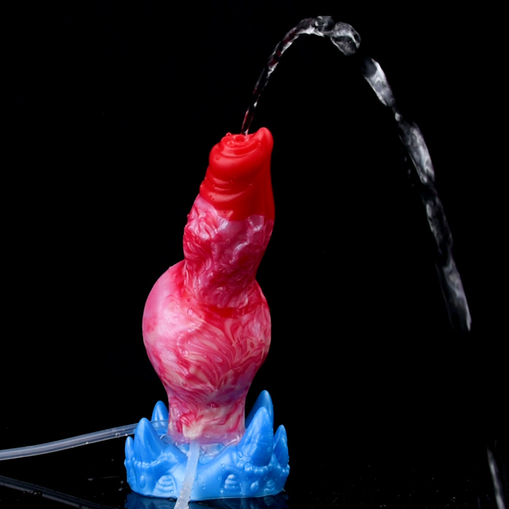 17cm Dog Inflatabledildo Met Squirtingfunctie