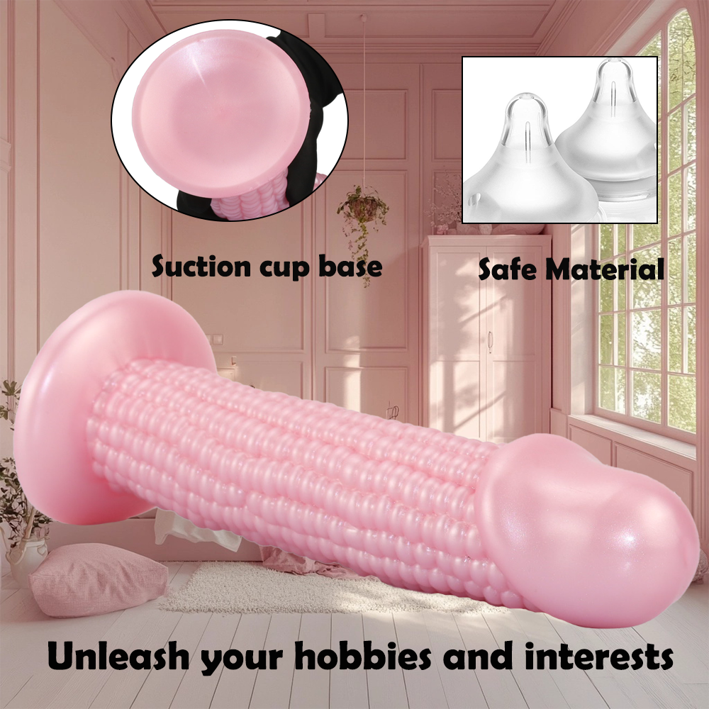 Zachte Siliconen Maïskolf Anaal Dildo met Noppen