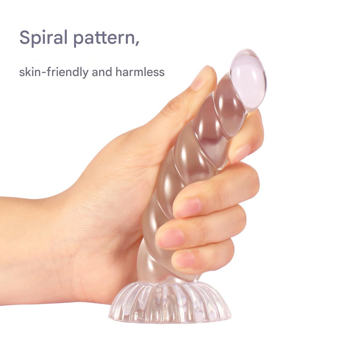 Unicorn Dildo Siliconen Transparant Met Spiraal