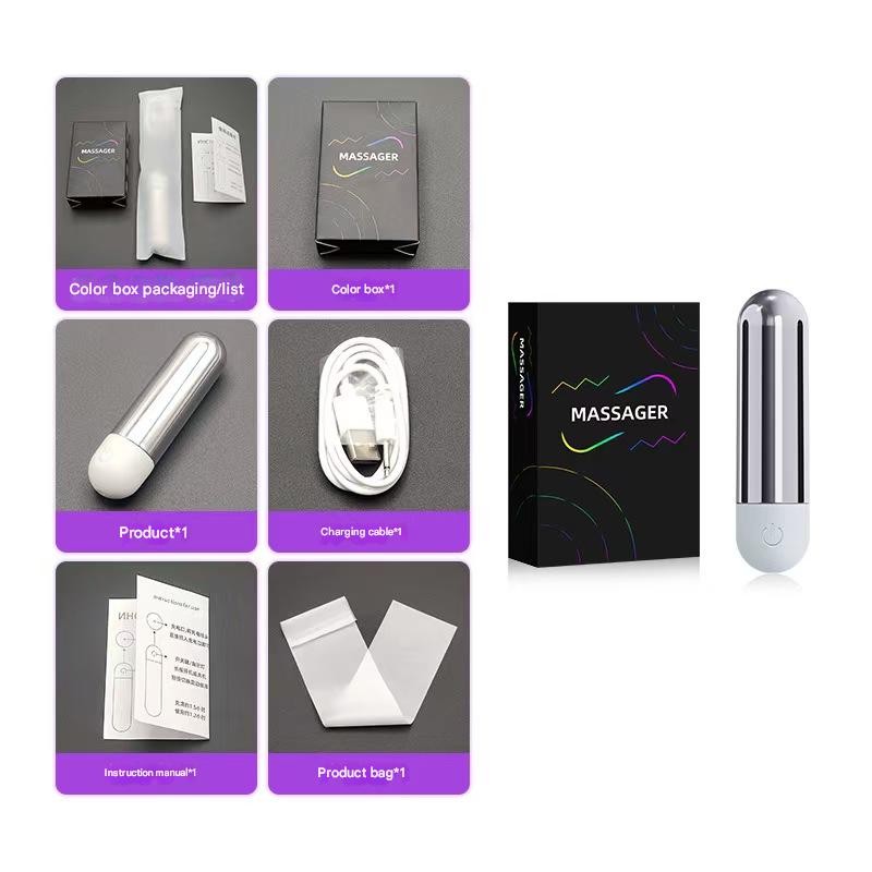 8cm Zilveren Krachtige Waterdichte Bullet Vibrator