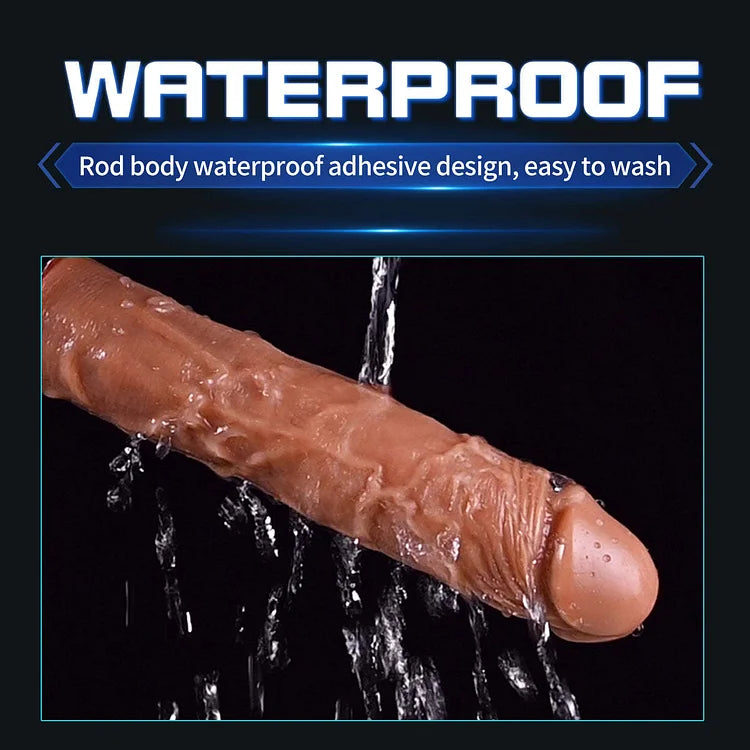 17.8cm Verborgen Baseball Stotende Dildo Verwarmde Vibrator
