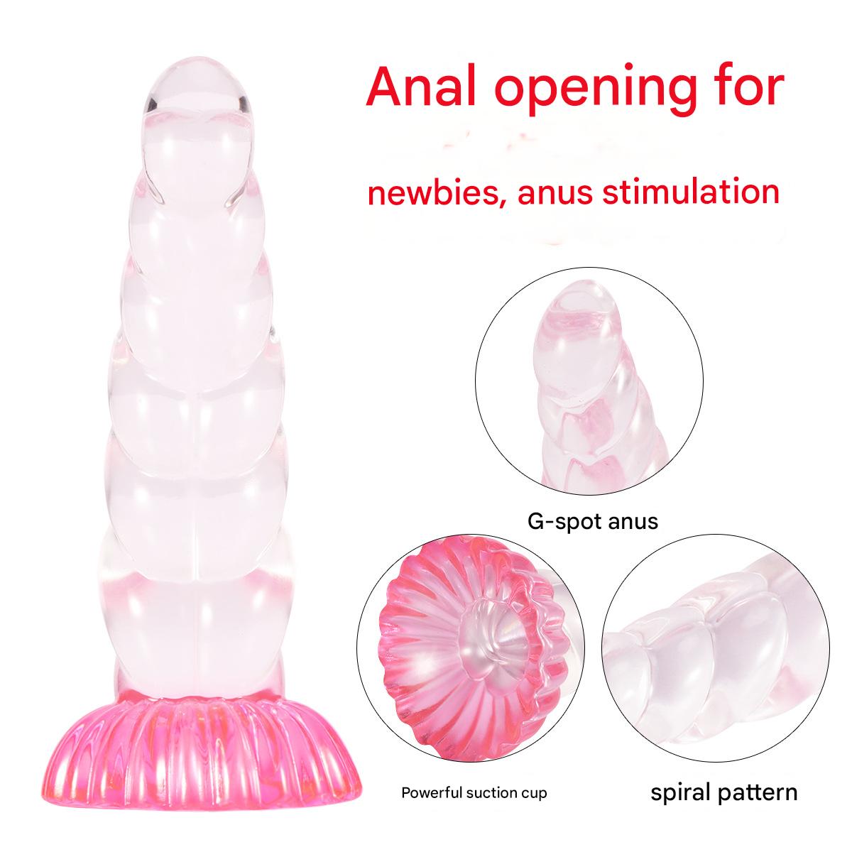 Clear Unicorn Ribbed Buttplug Fantasy Toy