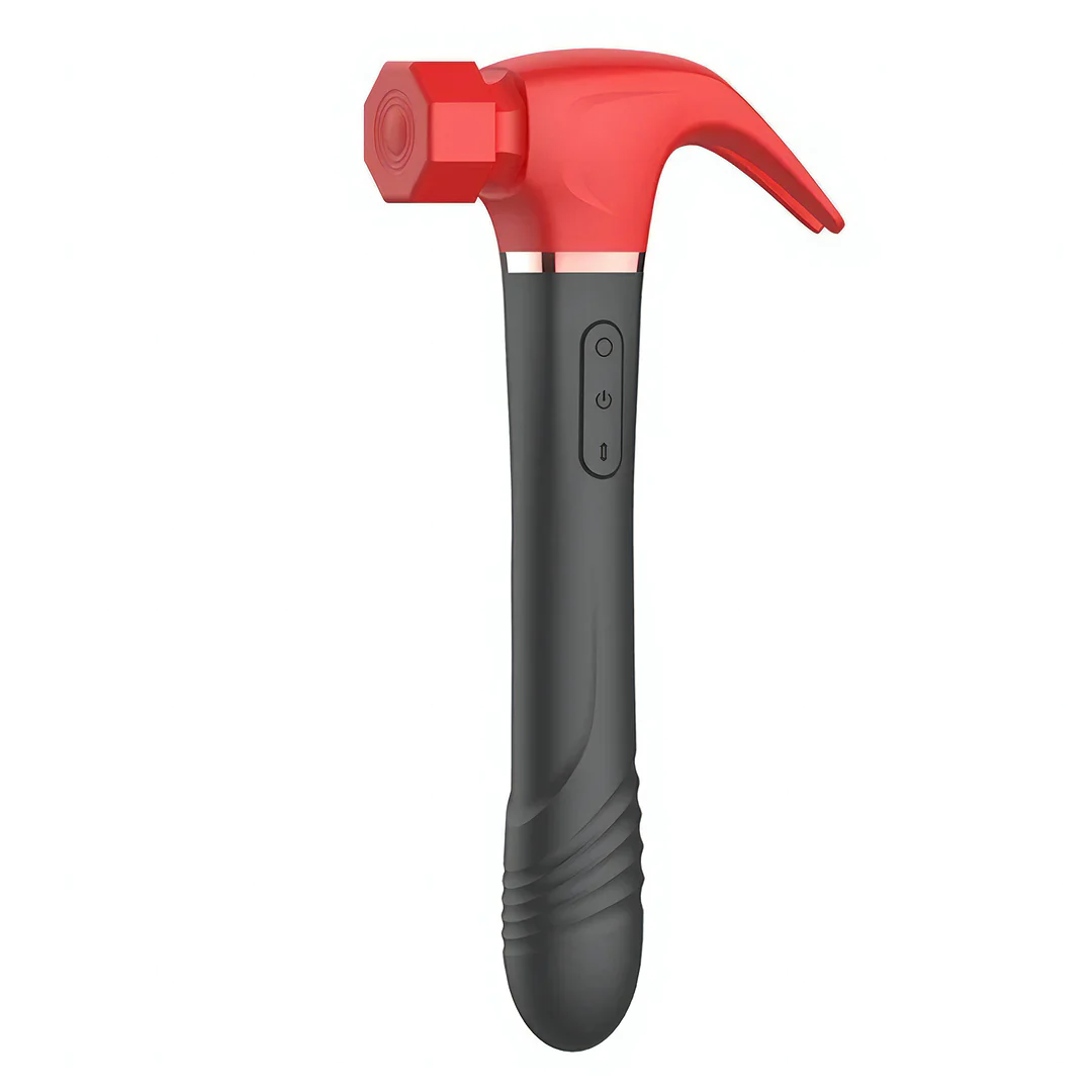 Stotende Vibrator in Hamervorm Met Zuigfunctie
