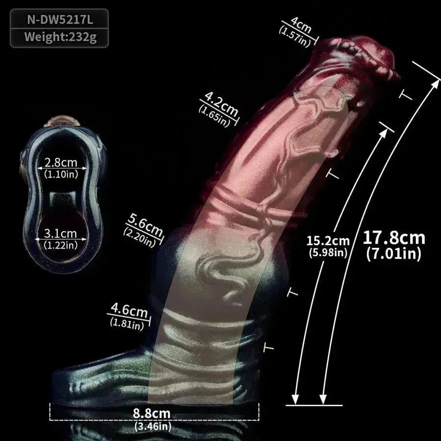 Siliconen Penis Sleeve Paarden Design Met Knoop