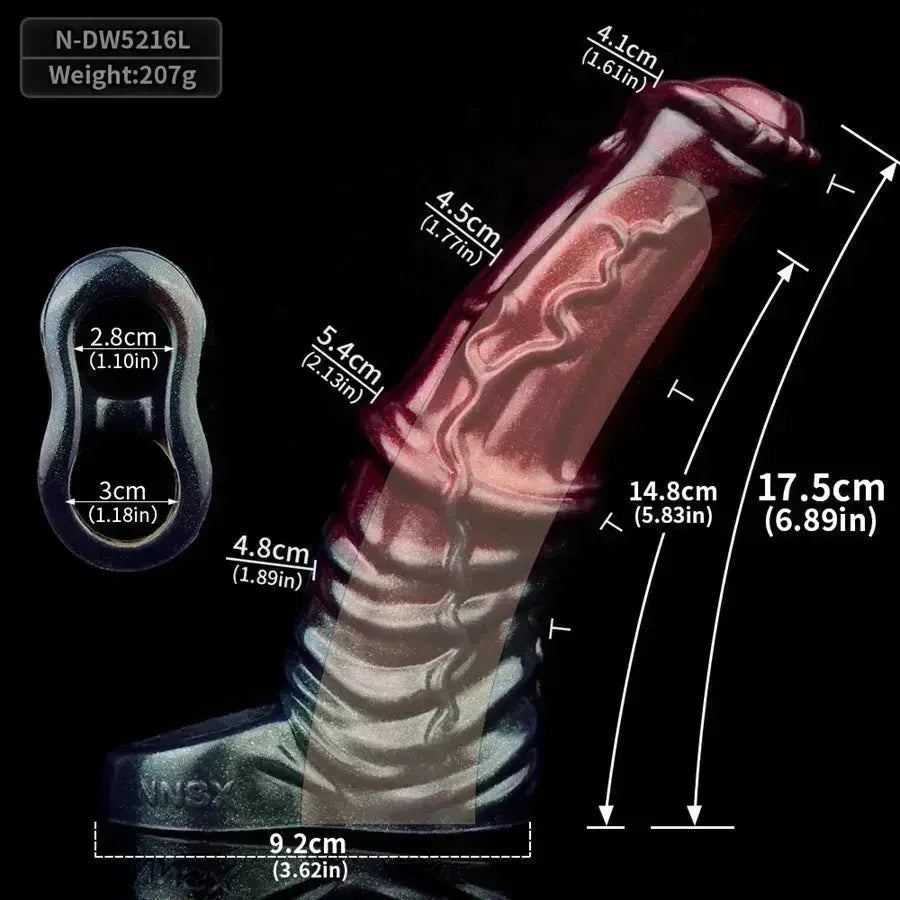 17 cm Grote Fantasy Horse Cock Sleeve