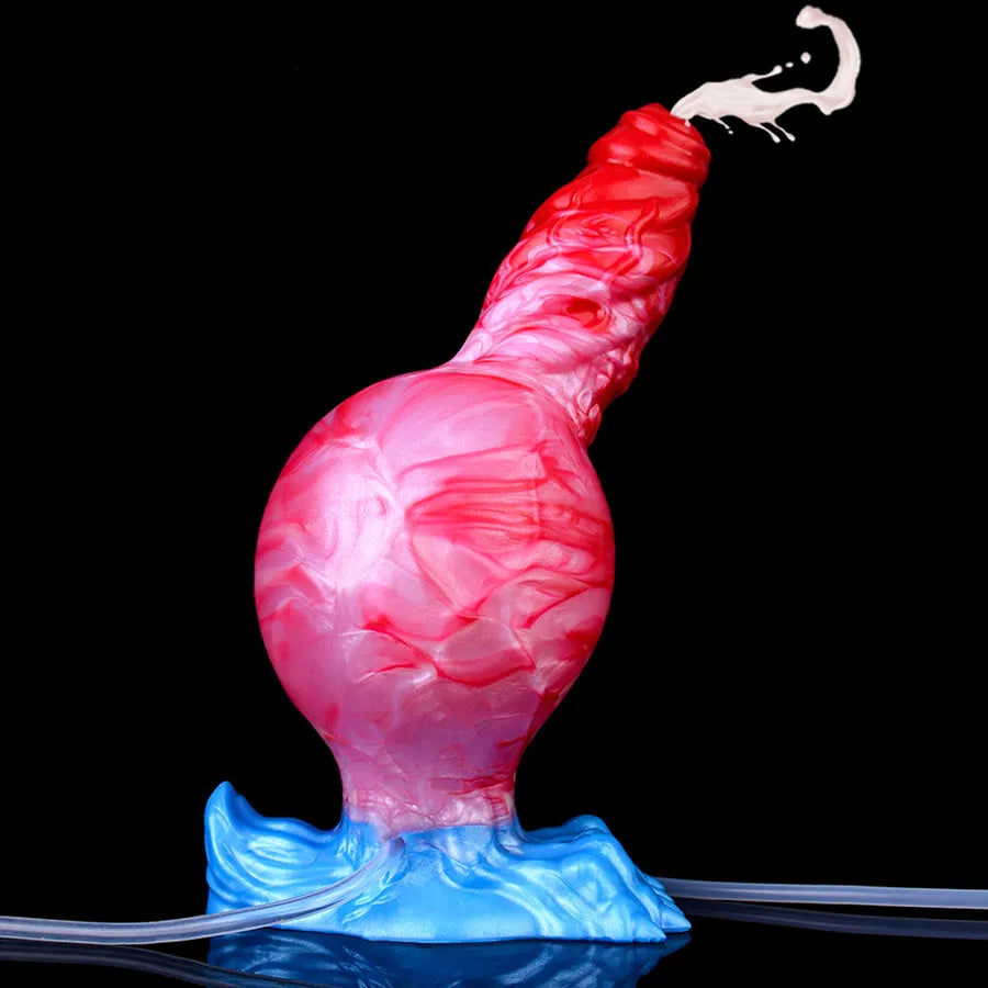 Monster Inflatabledildo Met Knot En Spuitfunctie